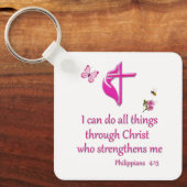Philippians 4:11 Ik kan alles doen Sleutelhanger (Voorkant)
