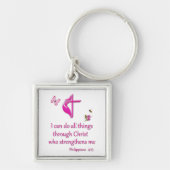 Philippians 4:11 Ik kan alles Sleutelhanger doen (Voorkant)