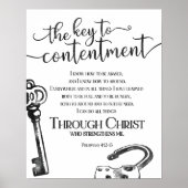 Philippians 4:12 ALLE VIA CHRIST Scripture Poster (Voorkant)