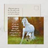 Philippians 4:13 Alles door Christus, Paard Briefkaart (Voorkant / Achterkant)