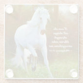 Philippians 4:13 Alles door Christus, Paard Glazen Onderzetter (Achterkant)