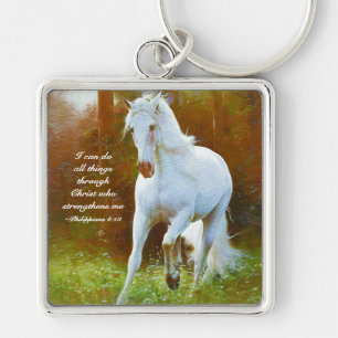 Philippians 4:13 Alles door Christus, Paard Sleutelhanger