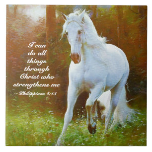 Philippians 4:13 Alles door Christus, Paard Tegeltje