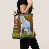 Philippians 4:13 Alles door Christus, Paard Tote Bag (Dichtbij)