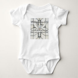 Philippians 4:13 Bible Verse Baby Bodysuit