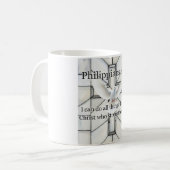 Philippians 4:13 Bible Verse Coffee Mug Koffiemok (Voorkant links)