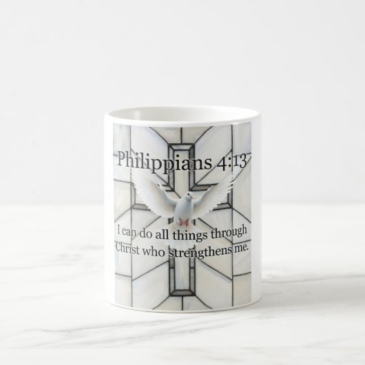 Philippians 4:13 Bible Verse Coffee Mug Koffiemok (Center)