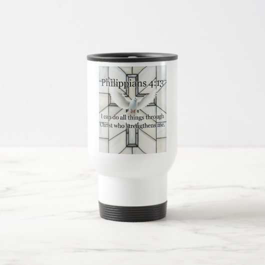 Philippians 4:13 Bible Verse Travel Mug Reisbeker (Center)