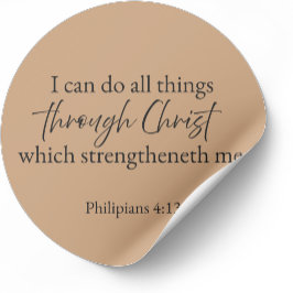Philippians 4:13 Christelijke geloof sticker – War