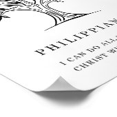 Philippians 4:13 Christian Bible Verse Art Poster (Hoek)