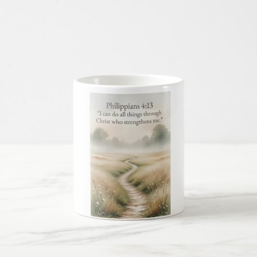 Philippians 4:13 Christian Coffee Mug Koffiemok (Center)