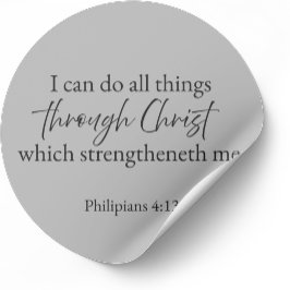 Philippians 4:13 Christian Sticker