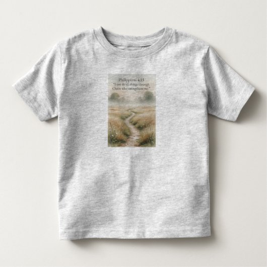Philippians 4:13 Christian Toddler's Tee Shirt (Voorkant)