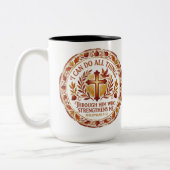 Philippians 4:13 Coffee Mug Christian Bible Verse  Tweekleurige Koffiemok (Links)