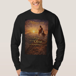 Philippians 4:13 Heren T-shirt met lange mouwen