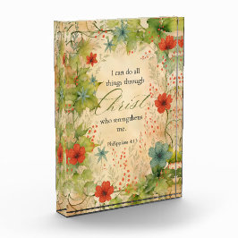 Philippians 4:13 I Can Do All Things Vintage Botan Fotoblokken