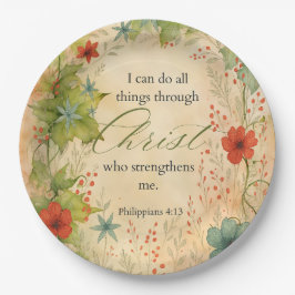 Philippians 4:13 I Can Do All Things Vintage Botan Papieren Bordje