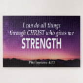 PHILIPPIANS 4:13 Ik kan alles Christelijk doen. Legpuzzel (Horizontaal)
