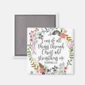 Philippians 4:13 Ik kan alles doen Magneet (Voorkant / Achterkant)