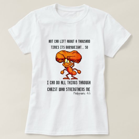 Philippians 4:13 - Ik kan alles doen via JC T-shirt (Design voorkant)