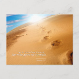 Philippians 4:13: Ik kan alles met hem doen Briefkaart