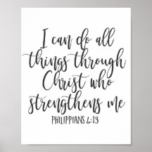 Philippians 4:13 Ik kan alles Poster doen