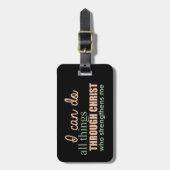 Philippians 4:13 Ik kan Bijbelvers bagagelabel doe (Voorkant verticaal)