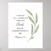 Philippians 4:13 Kunst van de Schrift Poster (Voorkant)