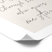 Philippians 4:13 Minimale Boho Beige Arch Script Poster (Hoek)