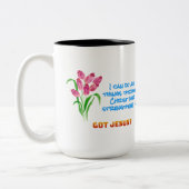 Philippians 4:13 Mug Tweekleurige Koffiemok (Links)