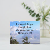 PHILIPPIANS 4:13 PRAYER BRIEFKAART (Staand voorkant)