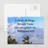 PHILIPPIANS 4:13 PRAYER BRIEFKAART (Voorkant / Achterkant)