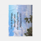 PHILIPPIANS 4:13 PRAYER FLEECE DEKEN (Voorkant)