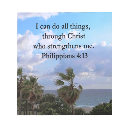 PHILIPPIANS 4:13 PRAYER NOTITIEBLOK (Voorkant)