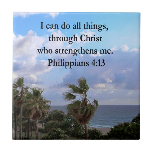 PHILIPPIANS 4:13 PRAYER TEGELTJE (Voorkant)