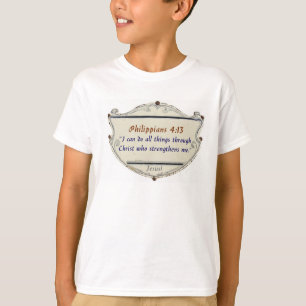 Philippians 4:13 Schild Kids T-shirt