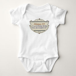 Philippians 4:13 Shield Baby Bodysuit
