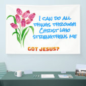Philippians 4:13  spandoek (Beurs)