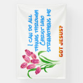 Philippians 4:13  spandoek (Verticaal)