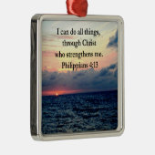 PHILIPPIANS 4:13 SUNRISE ONTWERP METALEN ORNAMENT (Rechts)
