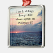 PHILIPPIANS 4:13 SUNRISE ONTWERP METALEN ORNAMENT (Links)