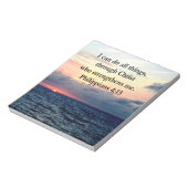 PHILIPPIANS 4:13 SUNRISE ONTWERP NOTITIEBLOK (Linkerzijde)