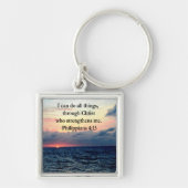 PHILIPPIANS 4:13 SUNRISE ONTWERP SLEUTELHANGER (Voorkant)