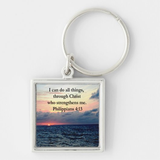 PHILIPPIANS 4:13 SUNRISE ONTWERP SLEUTELHANGER (Voorkant)