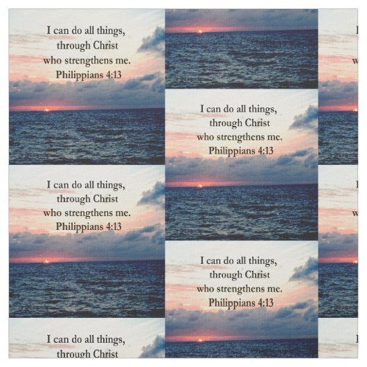 PHILIPPIANS 4:13 SUNRISE ONTWERP STOF (Swatch)