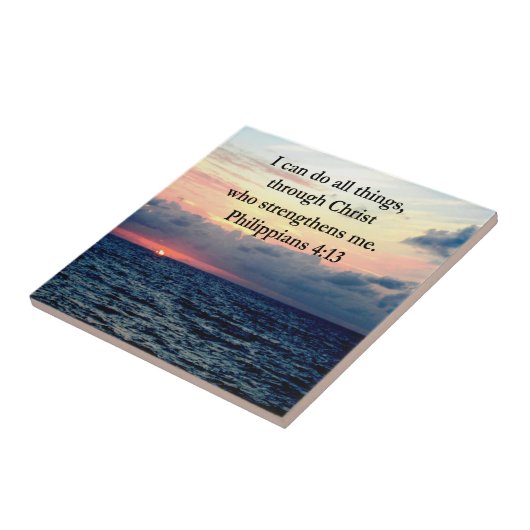 PHILIPPIANS 4:13 SUNRISE ONTWERP TEGELTJE (Zijkant)
