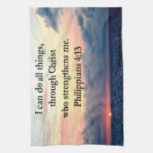 PHILIPPIANS 4:13 SUNRISE ONTWERP THEEDOEK (Verticaal)