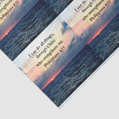 PHILIPPIANS 4:13 SUNRISE ONTWERP TISSUEPAPIER (Detail)
