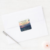PHILIPPIANS 4:13 SUNRISE ONTWERP VIERKANTE STICKER (Envelop)