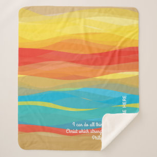 Philippians 4:13 woestijngolven Sherpa Blanket Sherpa Deken